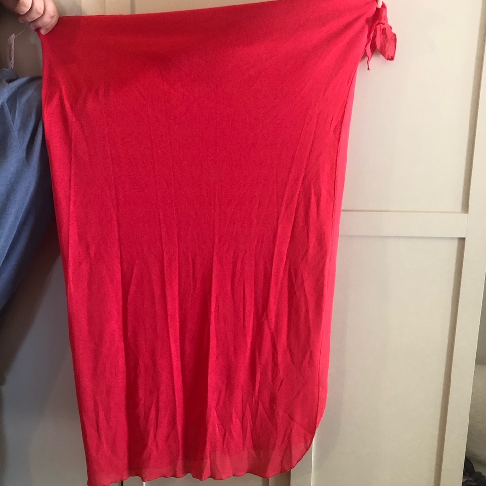 The Sarong Cover Up Orangey/Coral Colour NWT
